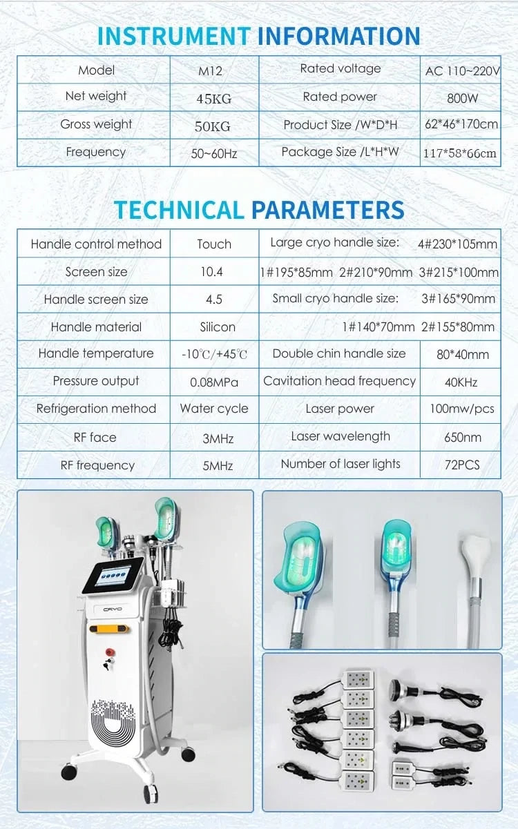 40K Cavitation RF, Huidverstrakking & Cryolipolyse-Machine